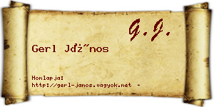 Gerl János névjegykártya